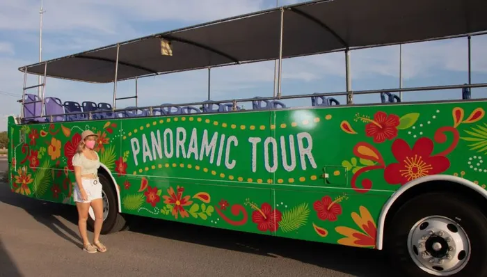 Open Top Bus City Tour & Beach with Lunch & Drinks shore excursion in Progreso, Mexico