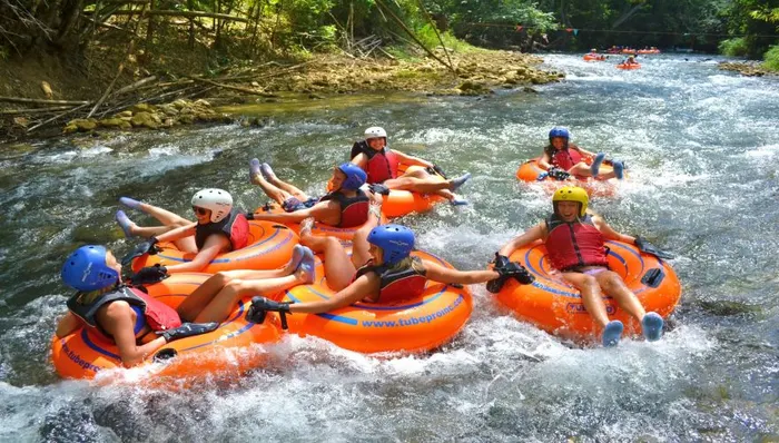 Ultimate River Tubing + Rafting + Bamboo Beach Club VIP shore excursion in Ocho Rios, Jamaica