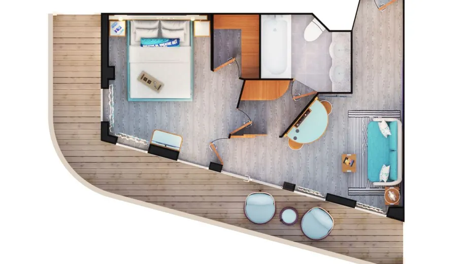 Grand Terrace Corner Suites aboard Margaritaville at Sea Islander — photo 4