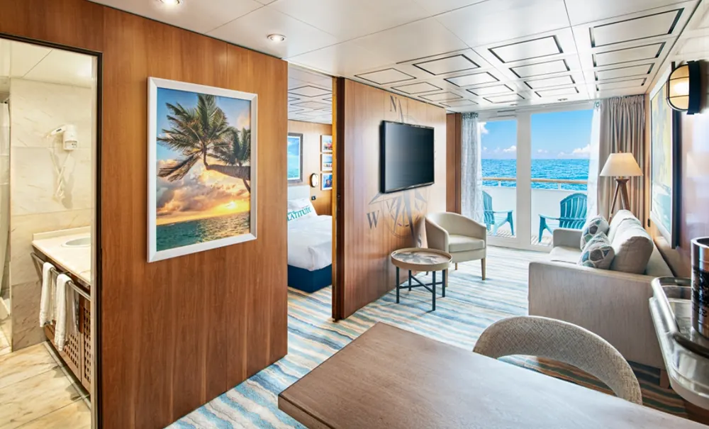 Luxurious Grand Terrace Suites aboard Margaritaville at Sea Paradise