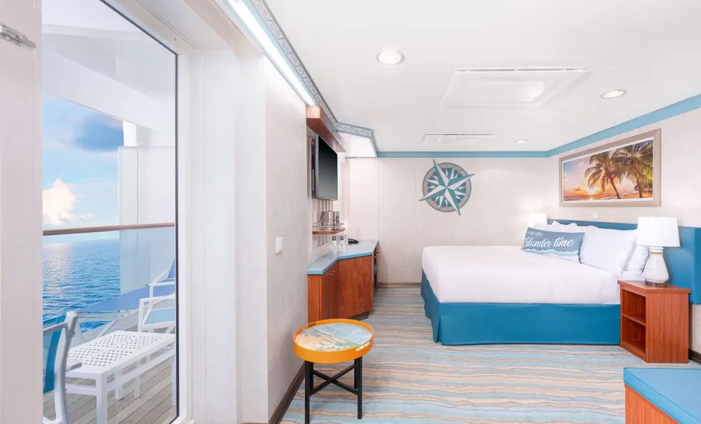 Premium Extended Balcony Staterooms aboard Margaritaville at Sea Islander