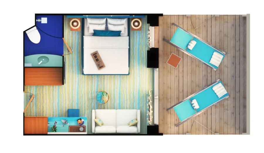 Premium Extended Balcony Staterooms aboard Margaritaville at Sea Islander — photo 5