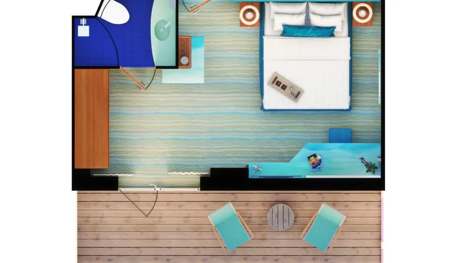 Premium Extended Balcony Staterooms aboard Margaritaville at Sea Islander — photo 4